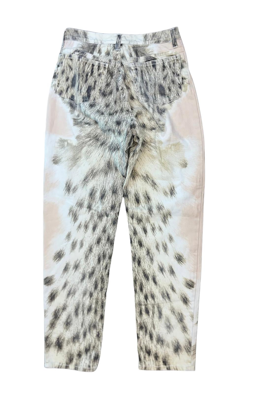 panatalones roberto cavali  feather print talla m