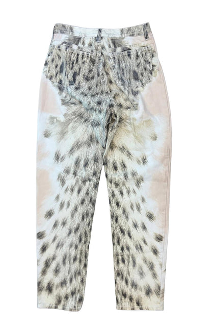 panatalones roberto cavali  feather print talla m