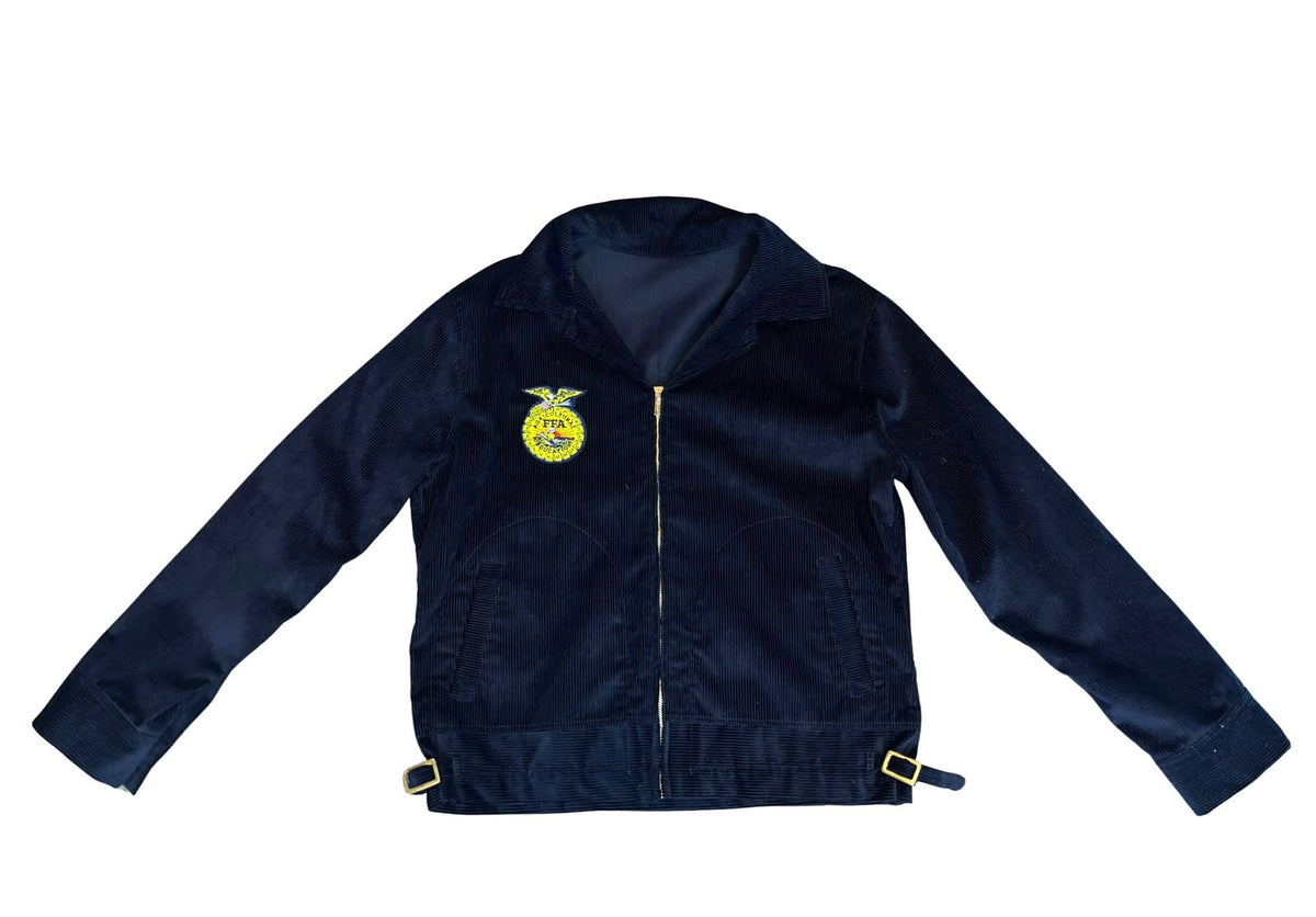 chamarra pana azul FFA future farmers america  SAN JUNIPERO corduroy