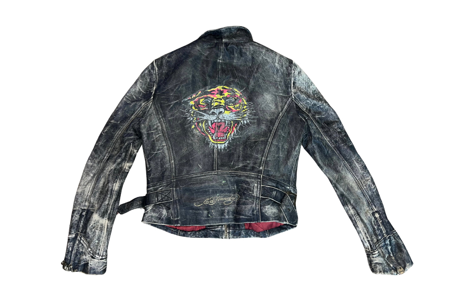 Chamarra de piel Ed Hardy y2k mujer tigers den