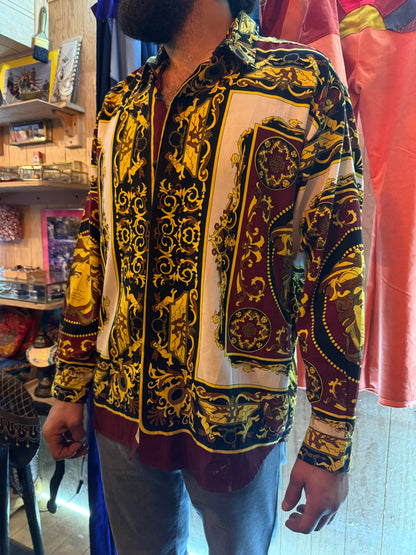 Camisa Vintage Estilo Versace