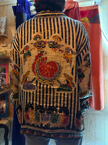 Camisa Vintage Estilo Barroco Mariachis