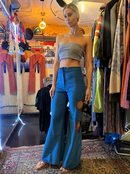 Kiss Pants in Turquoise Corduroy