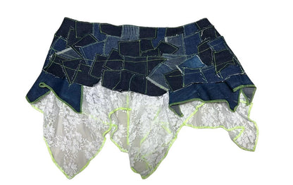 Denim patchwork set