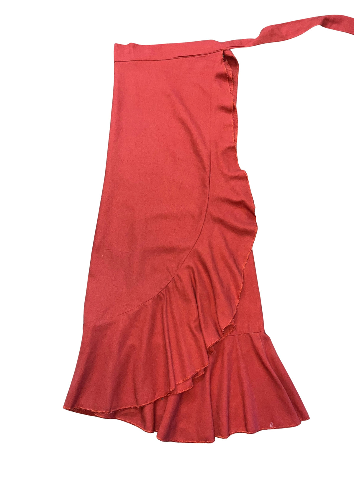 Falda de lino envolvente  talla única color chedron