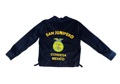 chamarra pana azul FFA future farmers america  SAN JUNIPERO corduroy