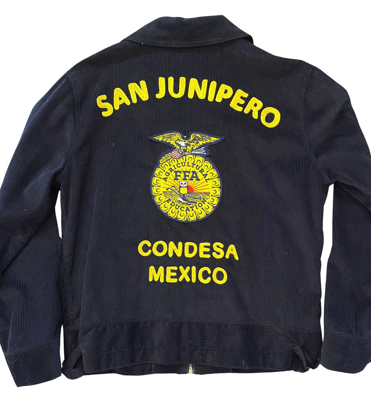 chamarra pana azul FFA future farmers america  SAN JUNIPERO corduroy
